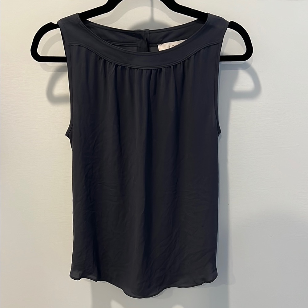 LOFT Gray Sleeveless Blouse, NWT